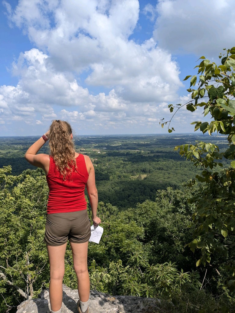 Chrystal looking over Estill County